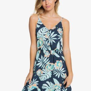 **NEW** Strappy Dress, Roxy, M, Blue/Floral